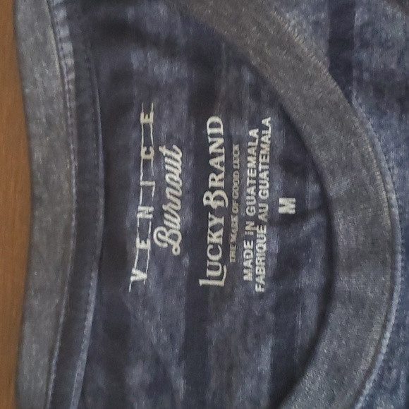 Lucky Brand Venice Burnout, Black/Grey Striped, M, w/pocket - Picture 10 of 14